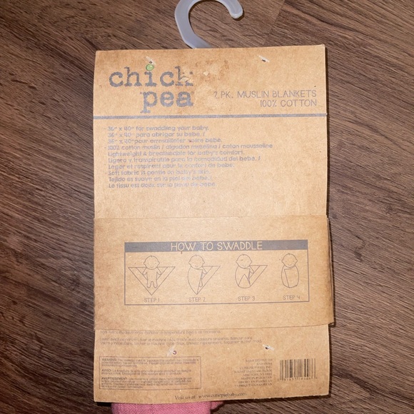 Chick Pea Muslin Swaddle Blanket Set - Picture 3 of 3